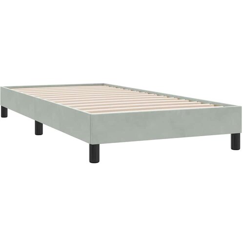 Maison Chic Posteljni okvir - Enojna postelja - Postelja za odrasle brez vzmetnice svetlo siva 80x220 cm žamet-J12571, (21766782) Slike