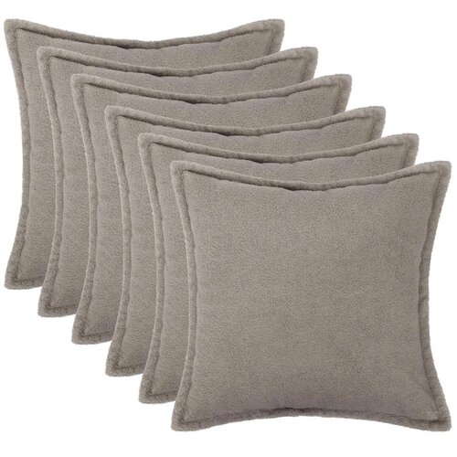  Presvlaka za jastuk 6 pcs HOUTEN Svjetlosiva 45 x 45 cm Boucl&eacute; - Svjetlosiva 45 x 45 cm 6 Cijene