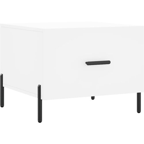 Maison Chic Klubska mizica - kavna mizica - Nizka mizica bela 50x50x40 cm inženirski les, (21755217) Cene