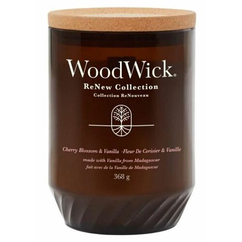 WoodWick Cherry Blossom &amp;amp; Vanilla di&amp;scaron;eča sveča z lesenim stenjem 368 g Slike