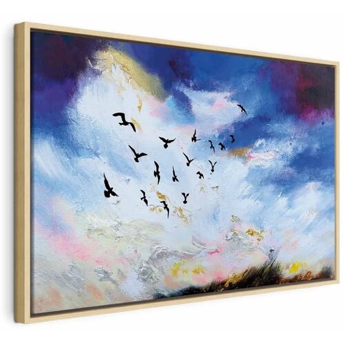  Slika - Autumn Is Coming (1 Part) Wide 90x60 U prirodnom drvenom okviru Cijene