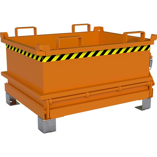 eurokraft pro Zaboj s preklopnim dnom, prostornina 0,24 m³, rumeno oranžne barve RAL 2000 Cene