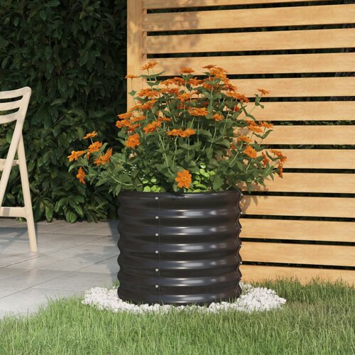 vidaXL Visoka greda iz prašno premazanega jekla 40x40x36 cm antracit Cene