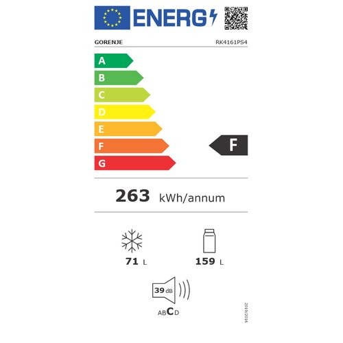 Gorenje kombinovani frižider RK4161PS4 - Sivi Slike