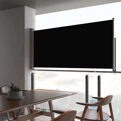 vidaXL Uvlačiva bočna tenda za terasu 60 x 300 cm crna Cijene