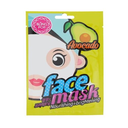 Bling Pop Face Mask Avocado Nourishing + Brightening maska za obraz za vse tipe kože 20 ml unisex Cene