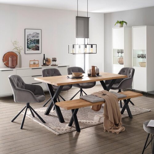 Zandiara jedilna miza oak, divji hrast, 200x100 cm Slike