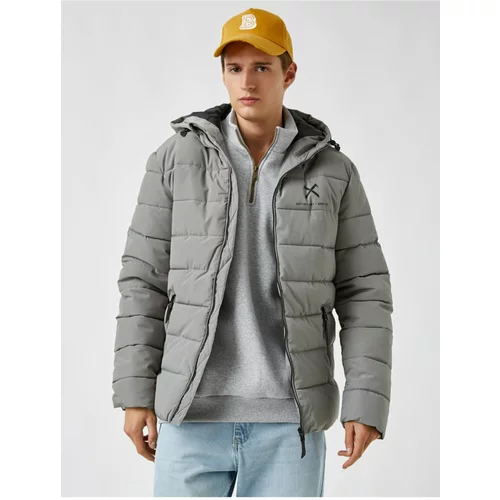 Koton Winter Jacket - Gray - Puffer