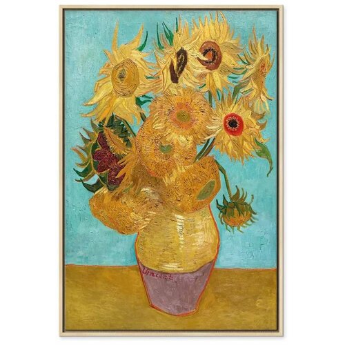  Slika - Vincent van Gogh &amp;ndash; Sunflowers II 40x60 U prirodnom drvenom okviru Slike