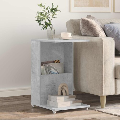  Bocni stol Betonski sivi 40 x 35 x 60 cm Konstruirano drvo Cijene