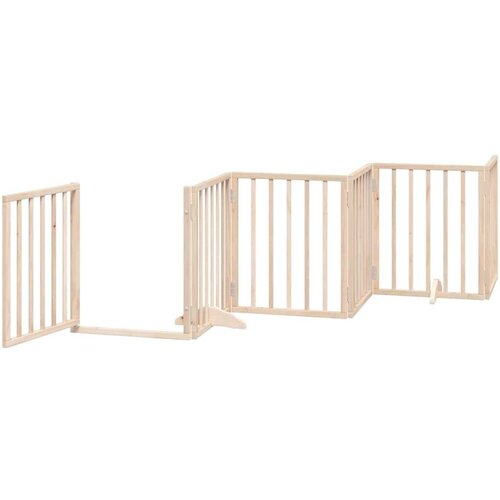 vidaXL Vrata za pse s vratašcima 12 panela sklopiva 600 cm drvo topole Cijene
