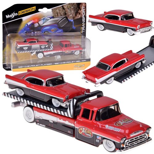  Licencirani lijevani automobili Chevrolet Flatbed 1957 i Bel Air ZA5864 u mjerilu 1:64 Cijene