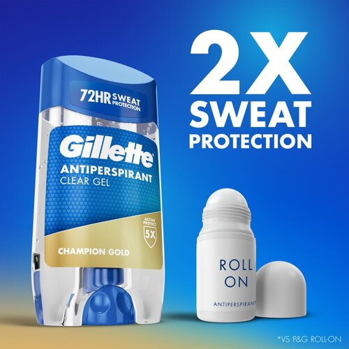 Gillette Champion Gold Antiperspirant Clear Gel antiperspirant gel za mo&amp;scaron;ke 70 ml Slike