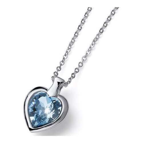  Ženski oliver weber heart small aqua lanČiĆ sa swarovski plavim kristalnim priveskom ( 12158r.202 ) Slike