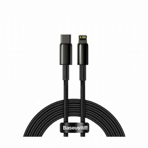 Baseus Kabel Apple USB C/Lightning 2m PD 20W Tungsten črn pleten