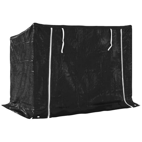  Stalak za drva za ogrjev s ki&amp;scaron;nom navlakom 151x80,5x110,5 cm Slike