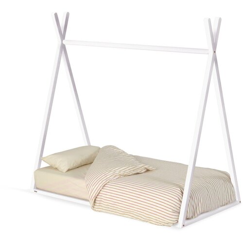 Kave Home Bela otro&amp;scaron;ka postelja iz bukovega lesa 70x140 cm Maralis - Kave Home Slike