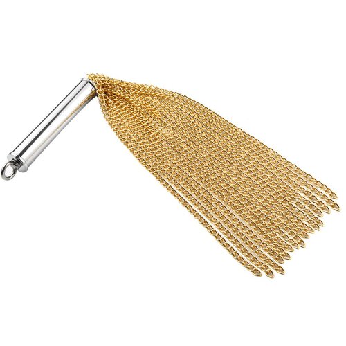 Black Label Chain Whip With Built-In Plug Gold Cene