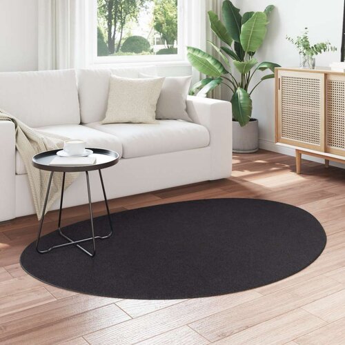  Tepisi Crni Pamuk 120 x 170 cm Tepih Ovalni Moderni Slike