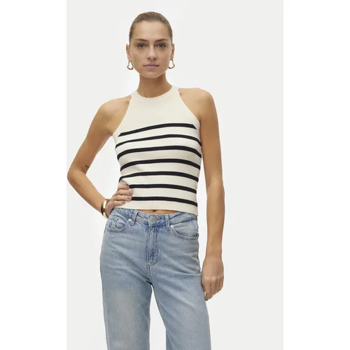 Vero_Moda Top Saba 10306826 Bež Slim Fit