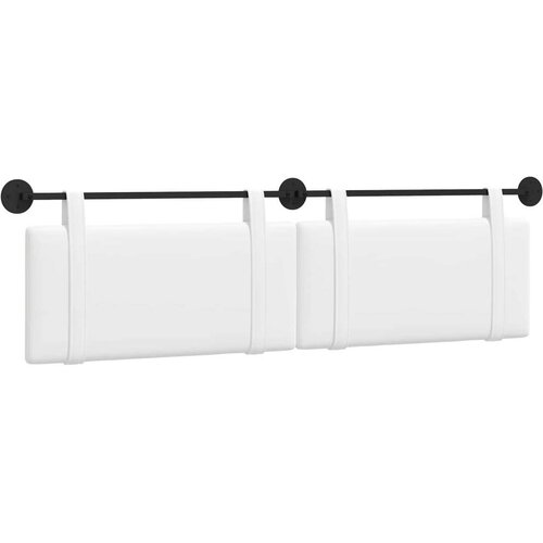  Držeće uzglavlje Zidne Bijeli 190 x 55 x 5 cm tkanina - Bijeli 180 cm bez LED svjetla Slike