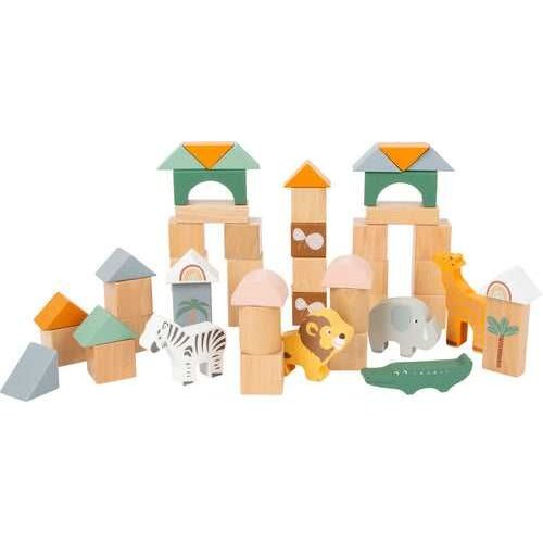 Legler Wooden Building Blocks Safari aktivnostna igrača iz lesa 12 m+ 50 kos Slike