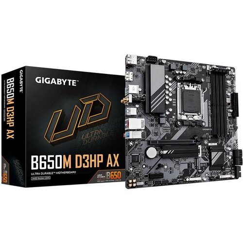 Gigabyte B650M D3HP AX Motherboard - AMD Ryzen 9000 Series CPUs, 5+2+2 Phases VRM, up to 8000MHz DDR5 (OC), 2xPCIe 4.0 M.2, WIFI 6E, 2.5GbE LAN, USB 3.2 Gen 1 Cijene
