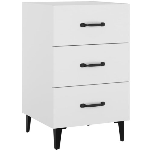 Maison Chic Nočna omarica - Nočna miza bela 40x40x66 cm inženirski les, (21690172) Slike