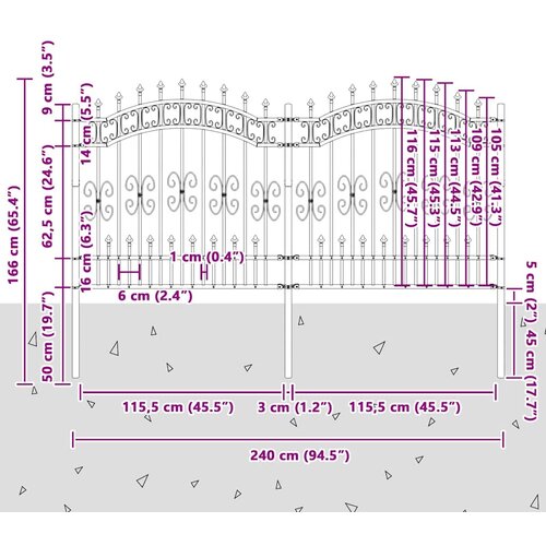  Vrtna Ograda KAMPEN 240 x 166 cm Mesh Bijelo Slike