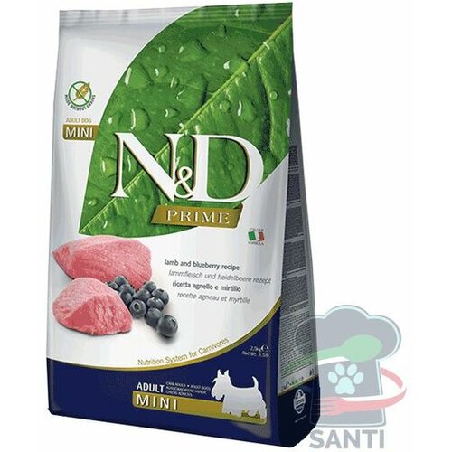 Farmina N&D prime hrana za pse jagnjetina i borovnica (lamb & blueberry) (adult, mini) 800g Cene