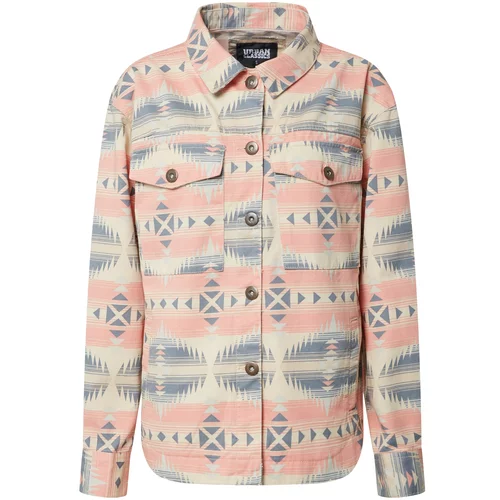 Urban Classics Prijelazna jakna 'Inka' golublje plava / prljavo roza / bijela