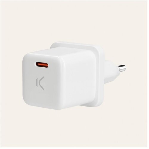 Ksix zidni punjač USB-C 20W PD, mini, ultra brzi, bijeli Slike