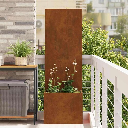 vidaXL Privatnost u vrtu Rezbarija Rđa 50 x 140 cm Otporni čelik Cijene