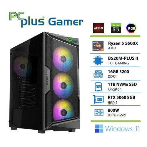 PCPLUS Gamer Ryzen 7 5800X 32GB 1TB SSD RTX 5070 OC 12GB Windows 11 Home gaming namizni računalnik Cene