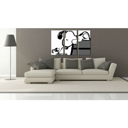  Ročno izdelana slika POP Art SNOOPY 3-delna  (pop art snoopy) Cene