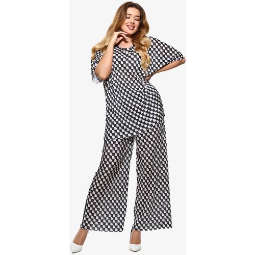Resti Black women's patterned pleated set - Clothing Cijene