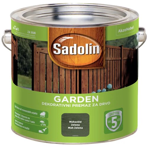 Sadolin Lazura za drvo Garden zelena, 2,5 L Slike