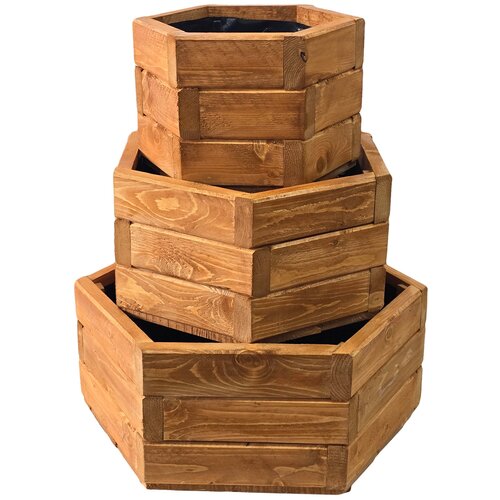  Set drvenih cvjetnih posuda (3 kom) Slike