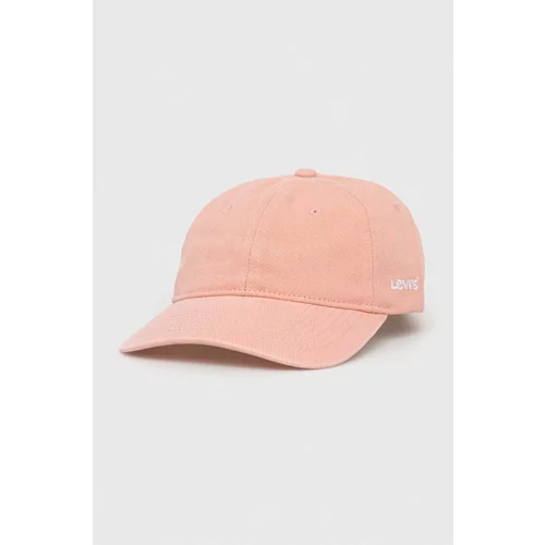 Levi's Pamučna kapa sa šiltom boja: ružičasta, glatka