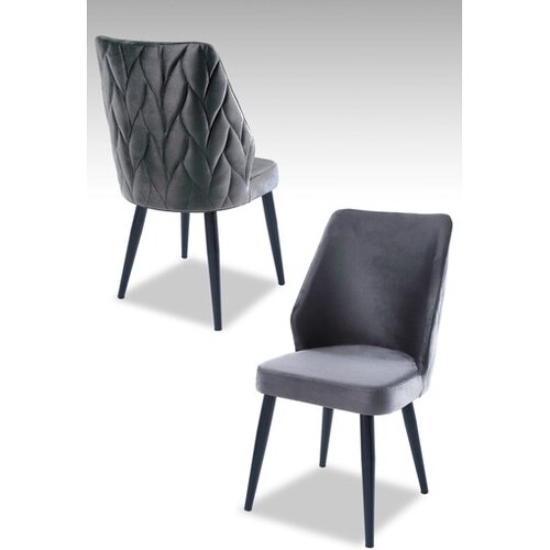 Hanah home set puf fotelja, 48x90x43 cm, 2 dijela, siva Cene