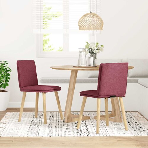Maison Chic Jedilni stoli - Vzorci stoli 2 kosa vinsko rdeče blago A601, (22032276) Cene