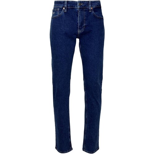 Tommy Jeans Hlače VAQUEROS SLIM HOMBRE S DM0DM16018 Modra Slike