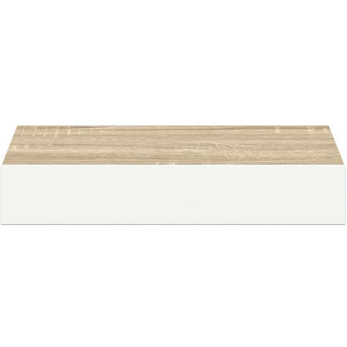  Plutajuće zidne police 4 kom hrast i bijele 23x23,5x3,8 cm MDF Slike