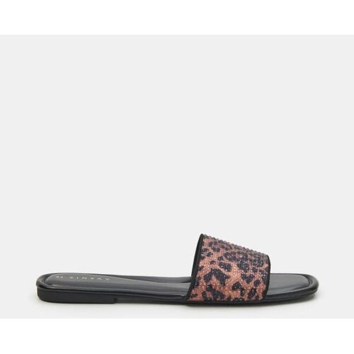 Sinsay Ravne natikače s leopard uzorkom i dekorativnim nitnama Cijene