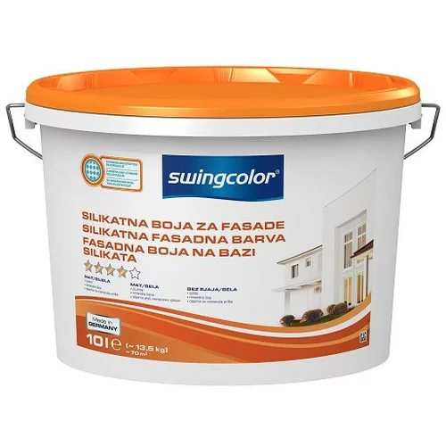 SWINGCOLOR Silikatna fasadna barva Swingcolor (bela, 10 l)