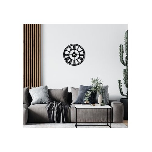 WALLXPERT dekorativni metalni zidni sat enzoclock S004 black Cene