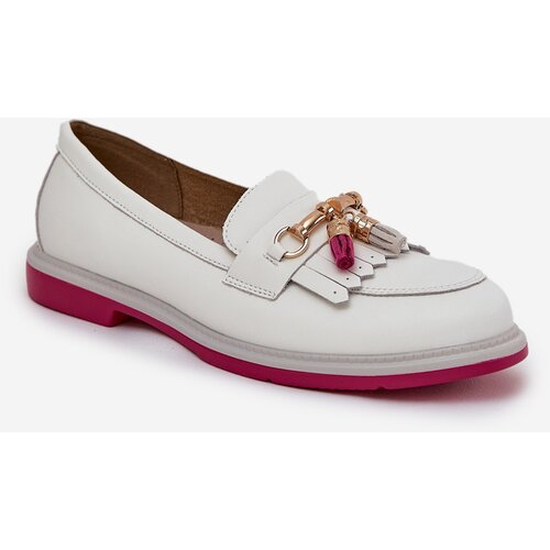 S. BARSKI Leather Elegant Moccasins On Flat Heel S.Barski Cene
