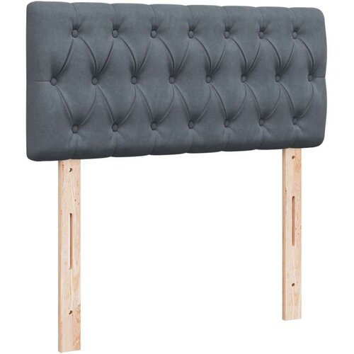 VidaXL Box spring krevet s madracem tamnosivi 90x190 cm bar&amp;scaron;unasti Slike