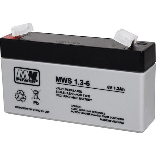MW Power Akumulatorska olovna baterija 6V 1.3Ah MWP 97x25x52mm Cene