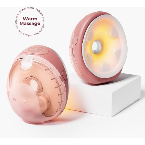 Momcozy wellness 1 warm-massage dvojna električna prsna črpalka hands-free za dojenje red Cene